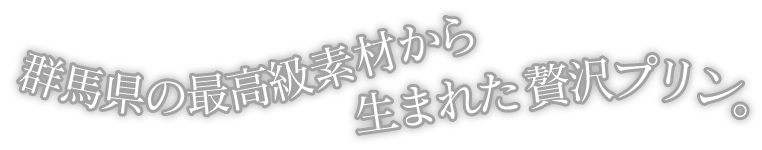 群馬県の最高級食材から生まれた贅沢プリン。